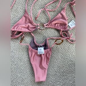 Reversible pink and purple VDM bikini
